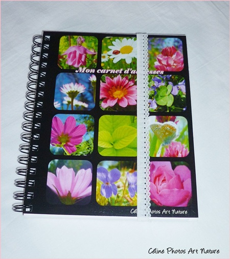 Carnet d`adresses répertoire de Céline photos Art Nature rose