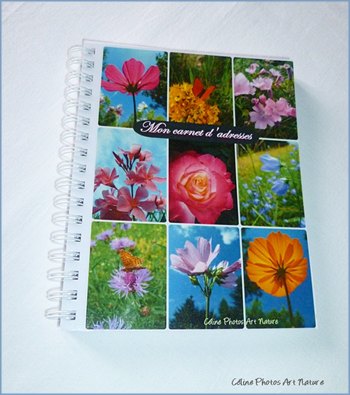 Carnet d`adresses répertoire de Céline photos Art Nature fleuri