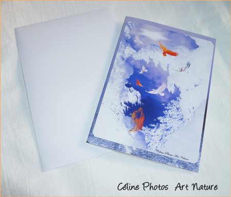 Carte double sur le mythe du Phoenix de Céline Photos Art Nature