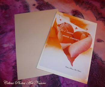 Carte double personnalisée pour la Saint Valentin de Céline Photos Art Nature