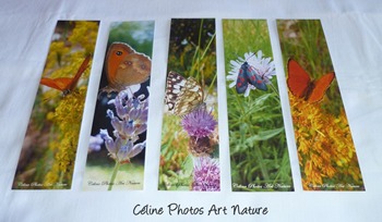 Marque-pages avec les photos de Céline Photos Art Nature sur l`été