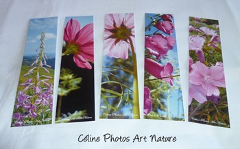 Marque-pages avec les photos de Céline Photos Art Nature sur l`été