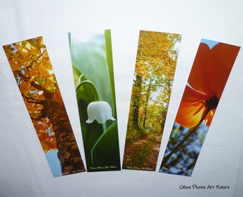 Marque-pages avec les photos de Céline Photos Art Nature parfum d`automne