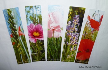 Marque-pages avec les photos de Céline Photos Art Nature jardin de fleurs