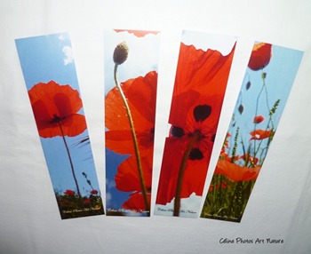 Marque-pages avec les photos de Céline Photos Art Nature avec des coquelicots