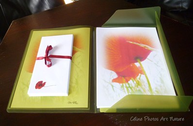 Papier à Lettres Champ de coquelicots de Céline Photos Art Nature