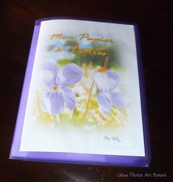 Papier à lettres Bouquet de Violettes de Céline Photos Art Nature