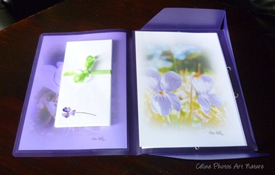 Papier à lettres Bouquet de Violettes de Céline Photos Art Nature