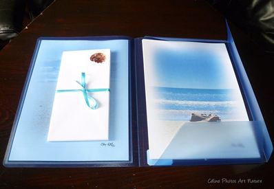 Papier à lettres coquillages de Céline Photos Art Nature
