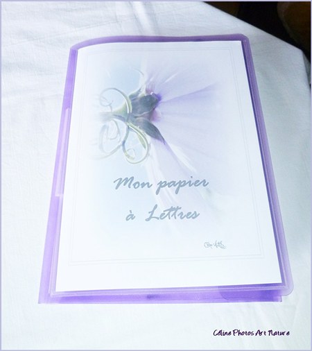 Papier à lettres violet mauve de Céline Photos Art Nature
