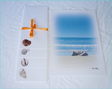 Papier à lettres mer et coquillages de Céline Photos Art Nature